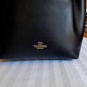 Valentino VLogo Leather Bucket Bag